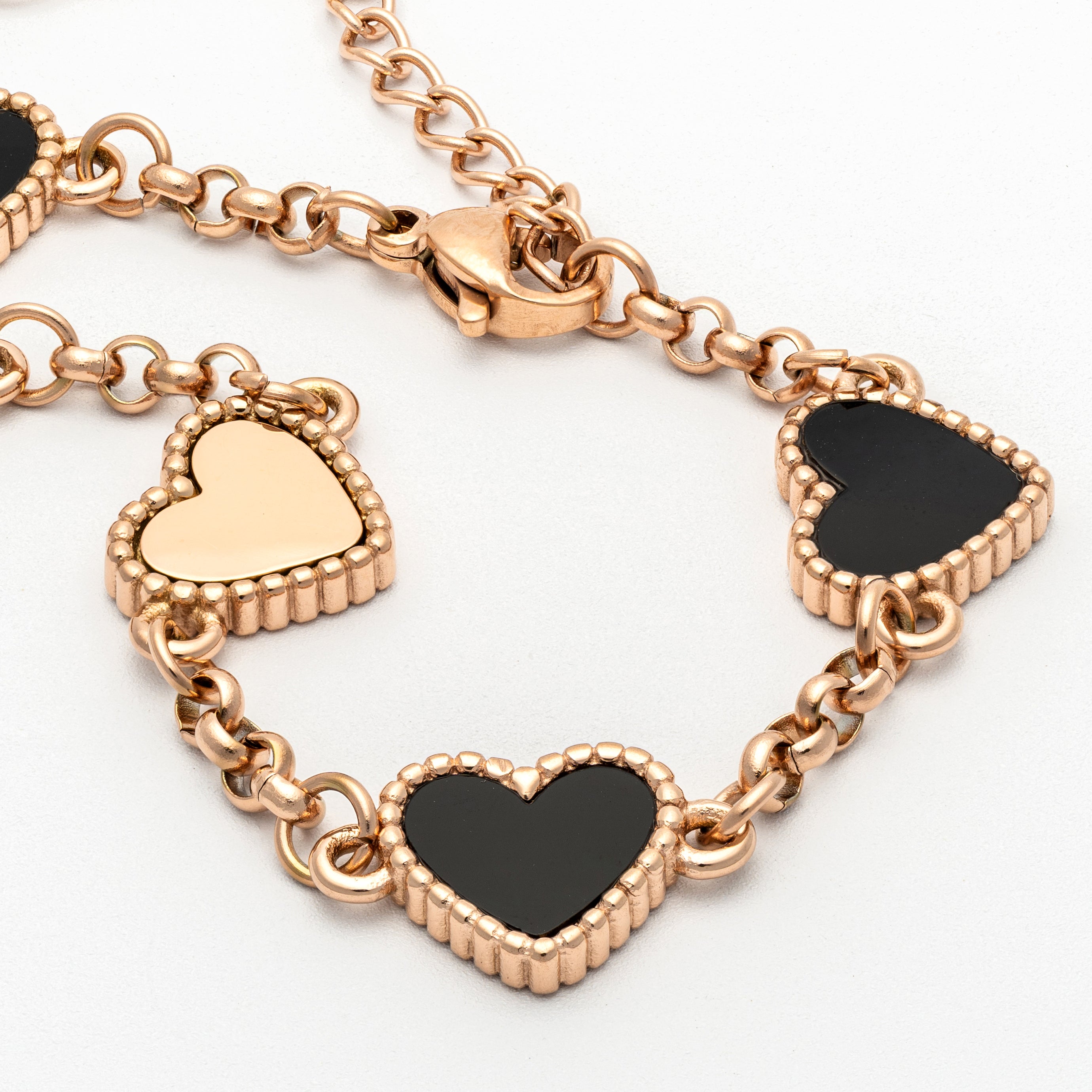 5 motif heart - rose gold