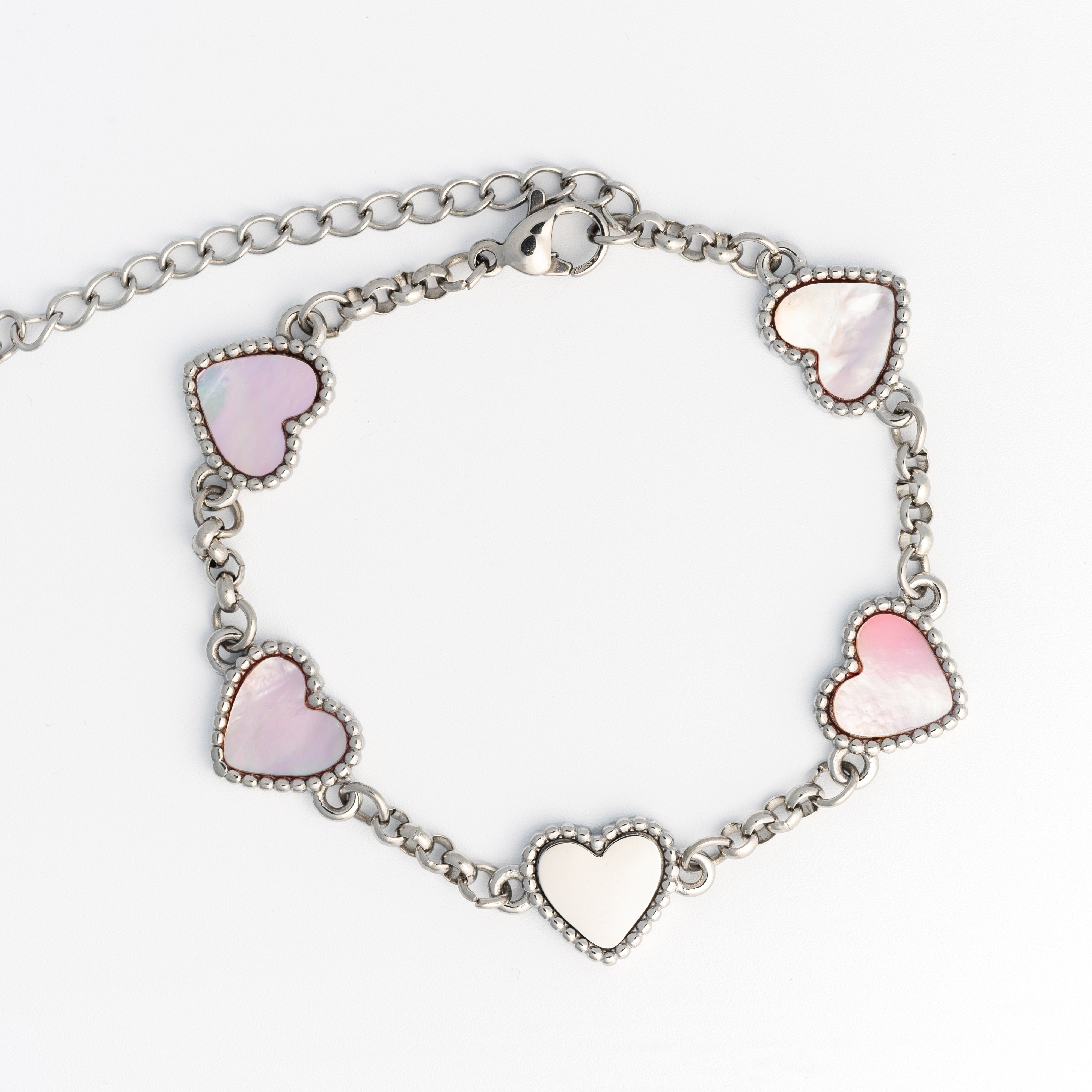 Bella heart - (Full Silver Set Drop)