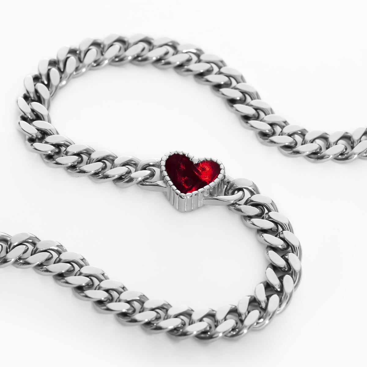 Heart - marbled ruby