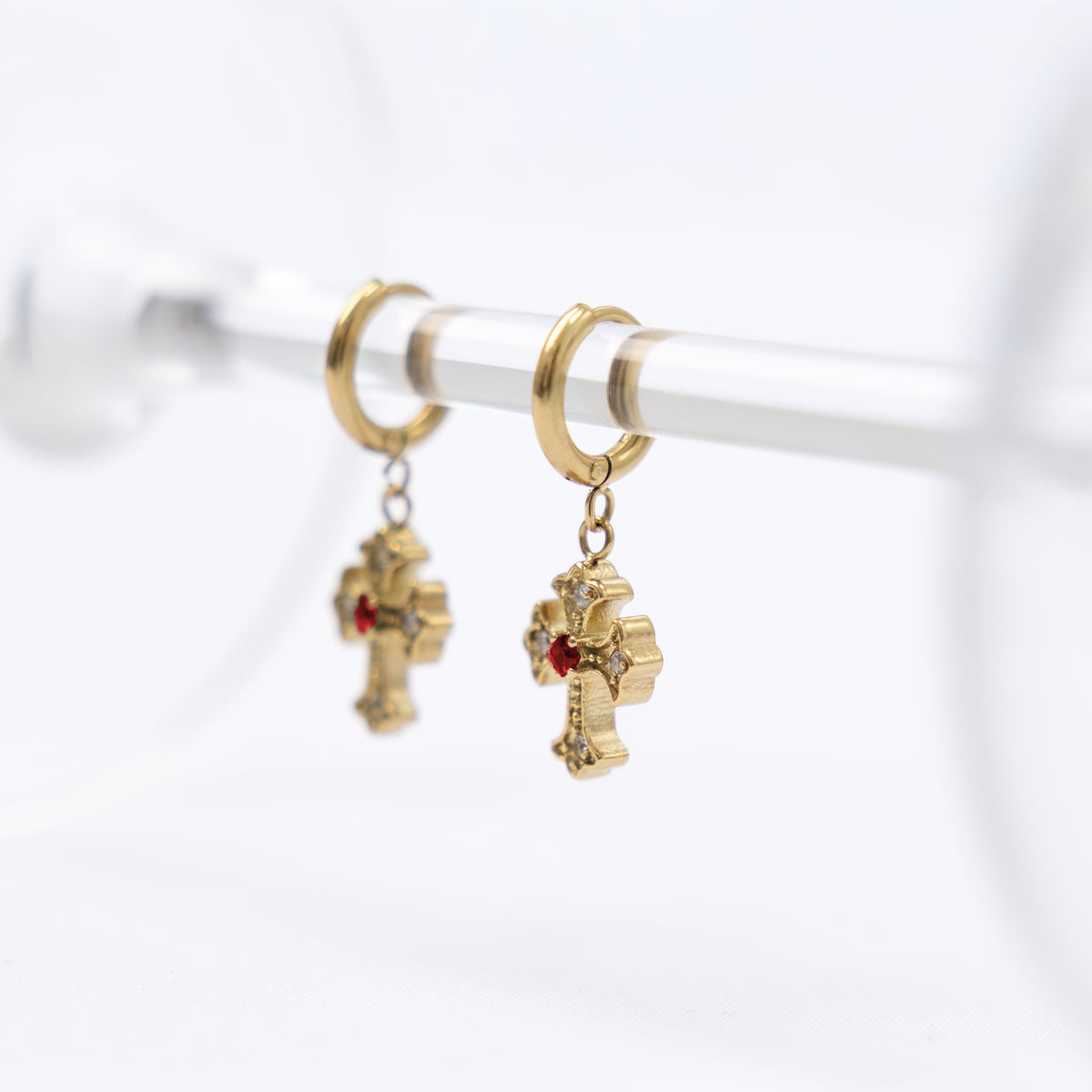 Faith earrings - ruby