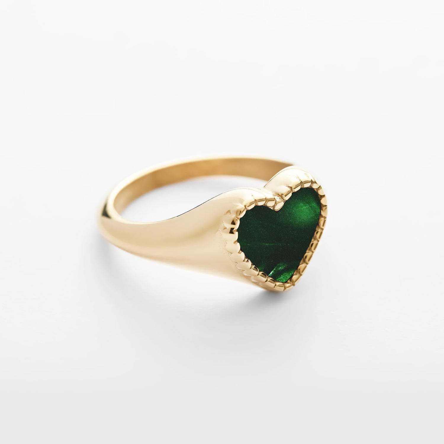 Heart Signet - Emerald Marble