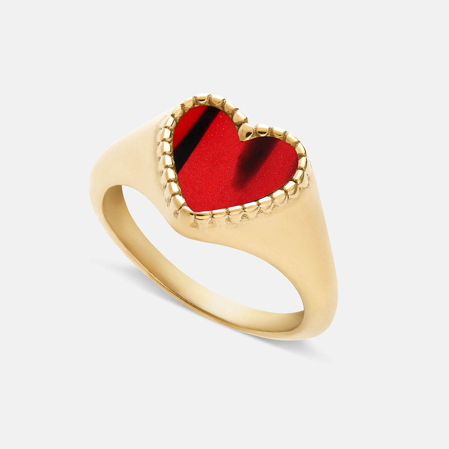 Heart Signet - Ruby Marble