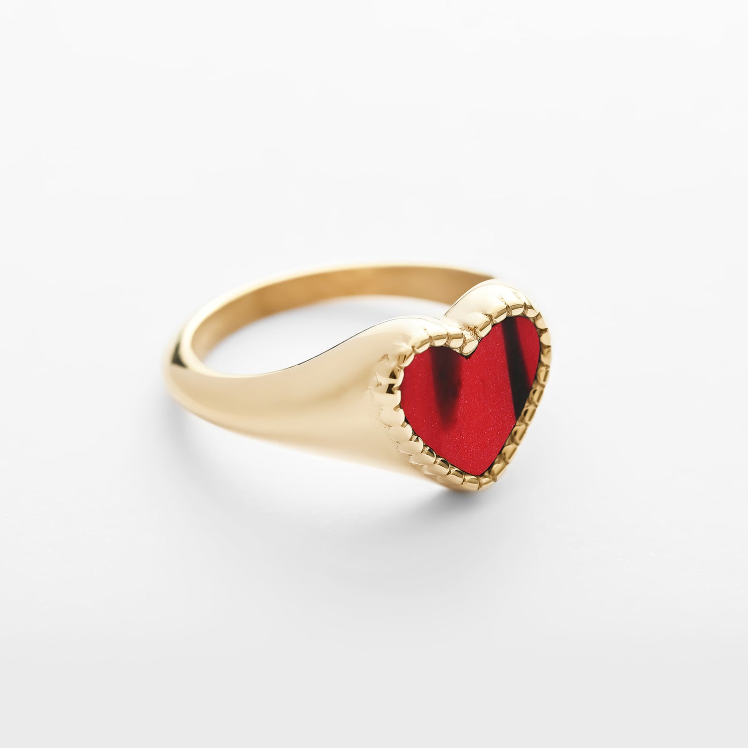 Heart Signet - Ruby Marble