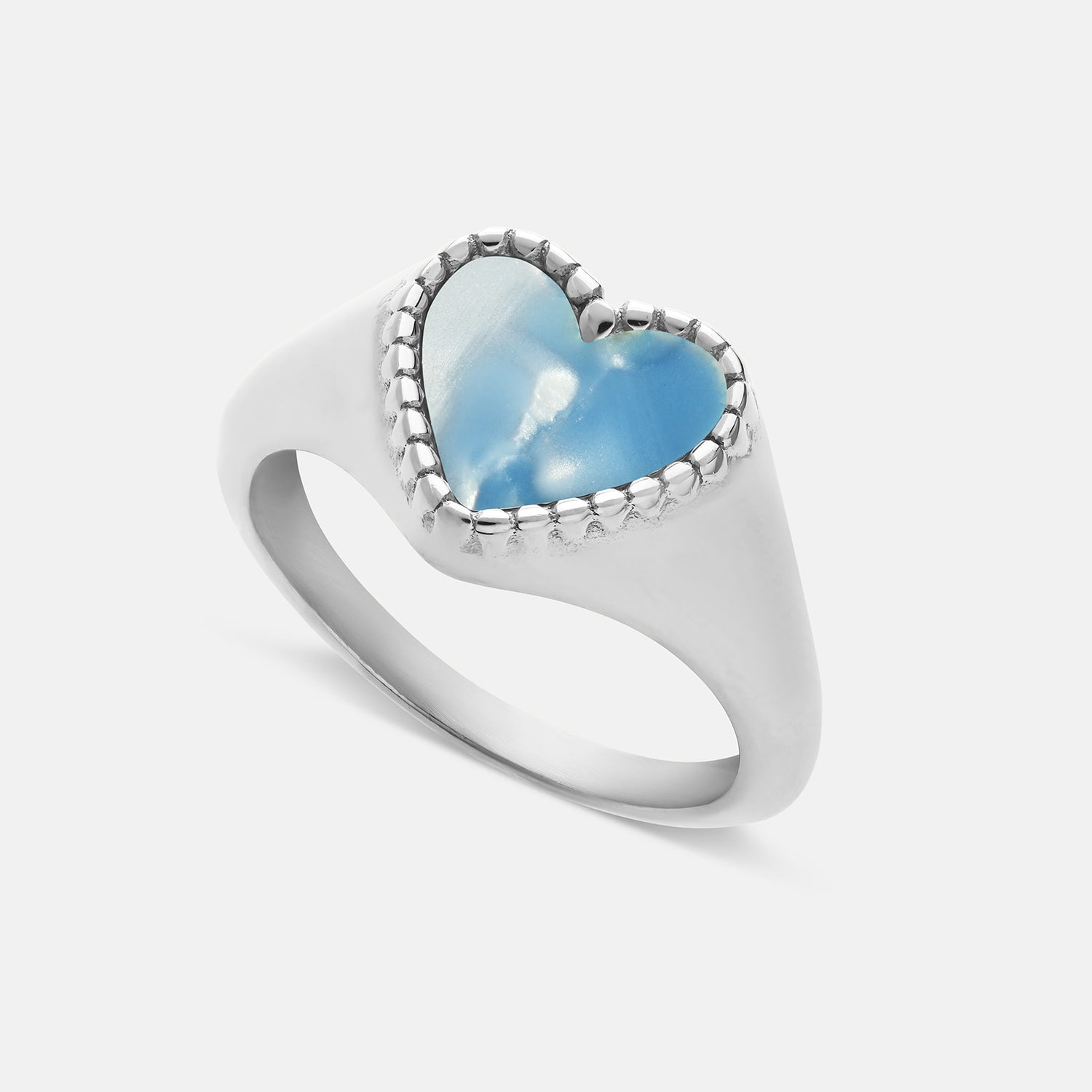 Heart Signet - Blue Marble