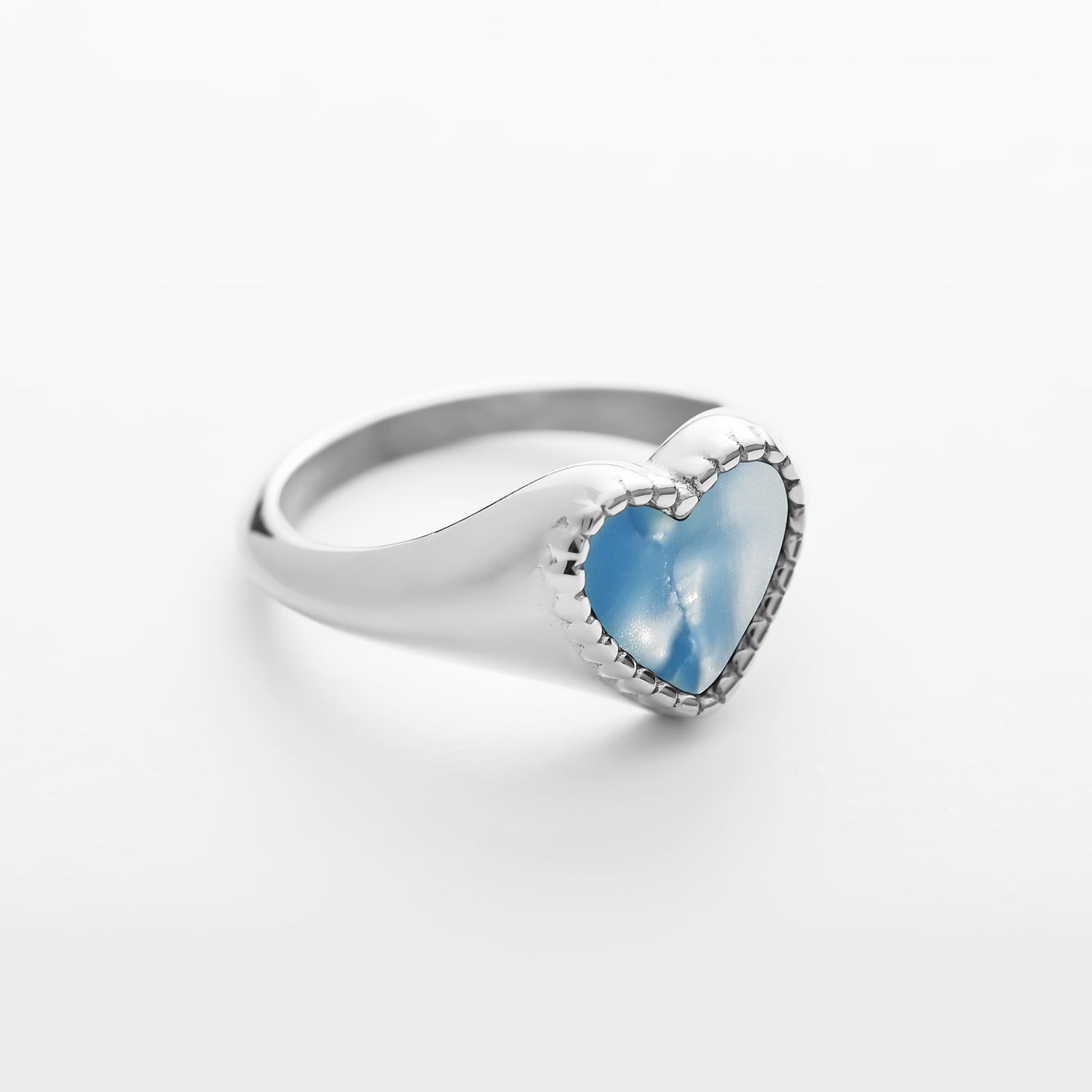 Heart Signet - Blue Marble