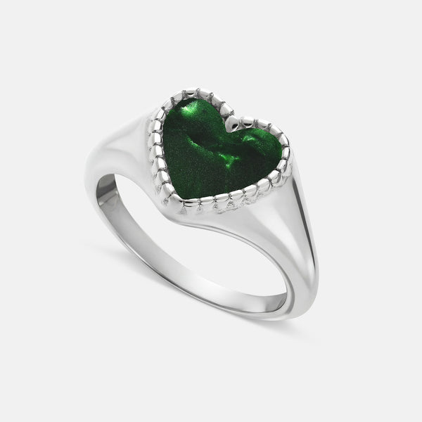 Heart Signet - Emerald