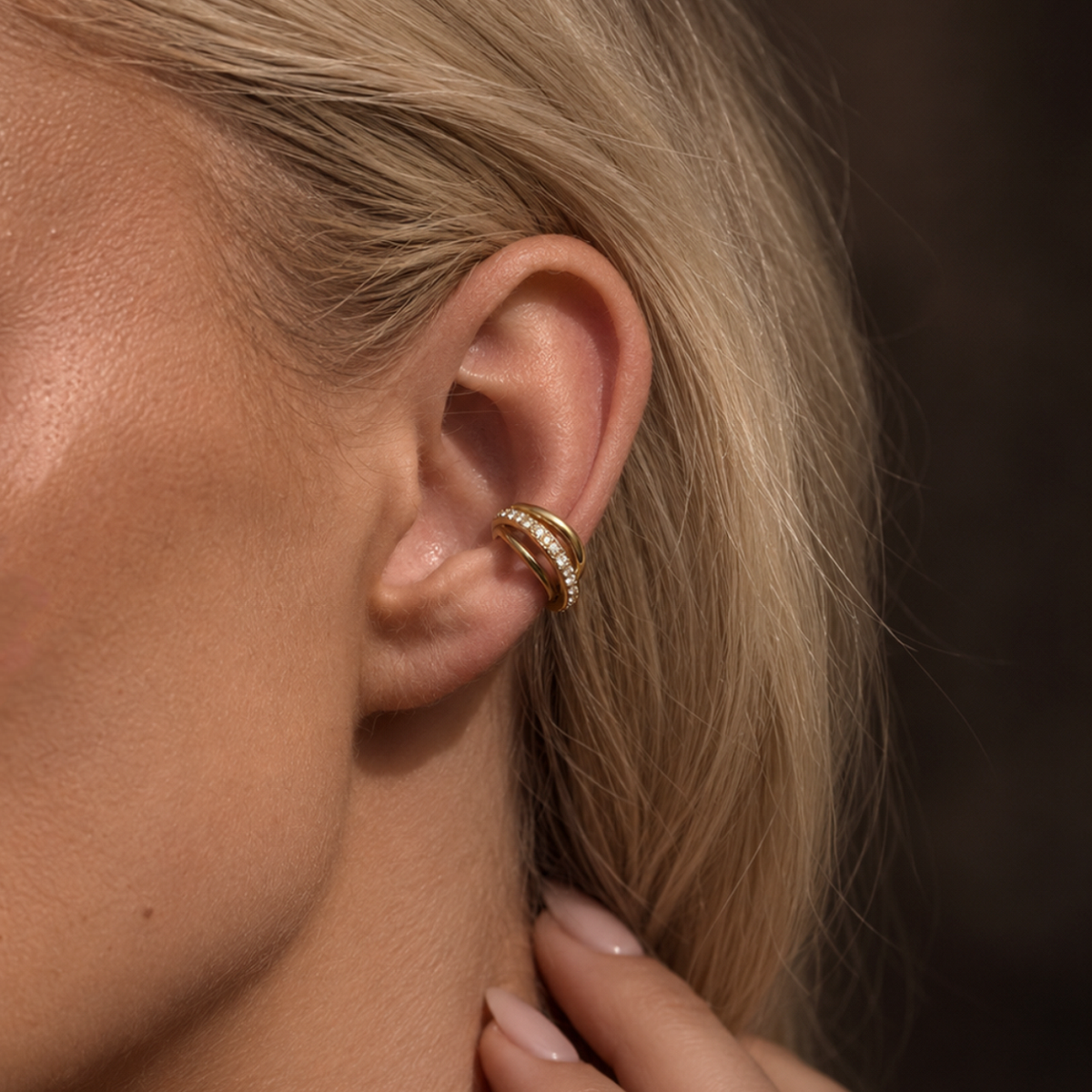 Pavé Gold Ear Cuff