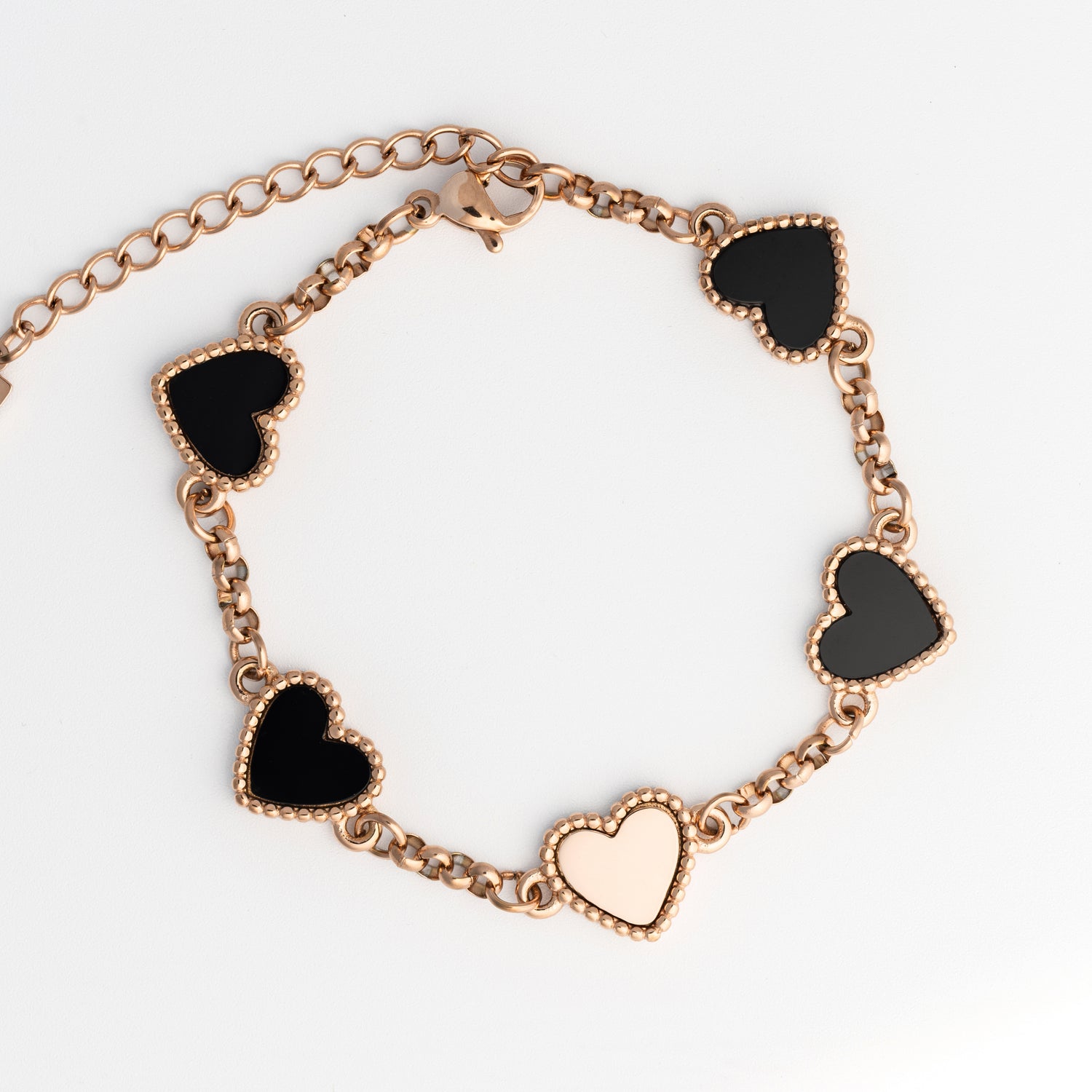5 motif heart - rose gold