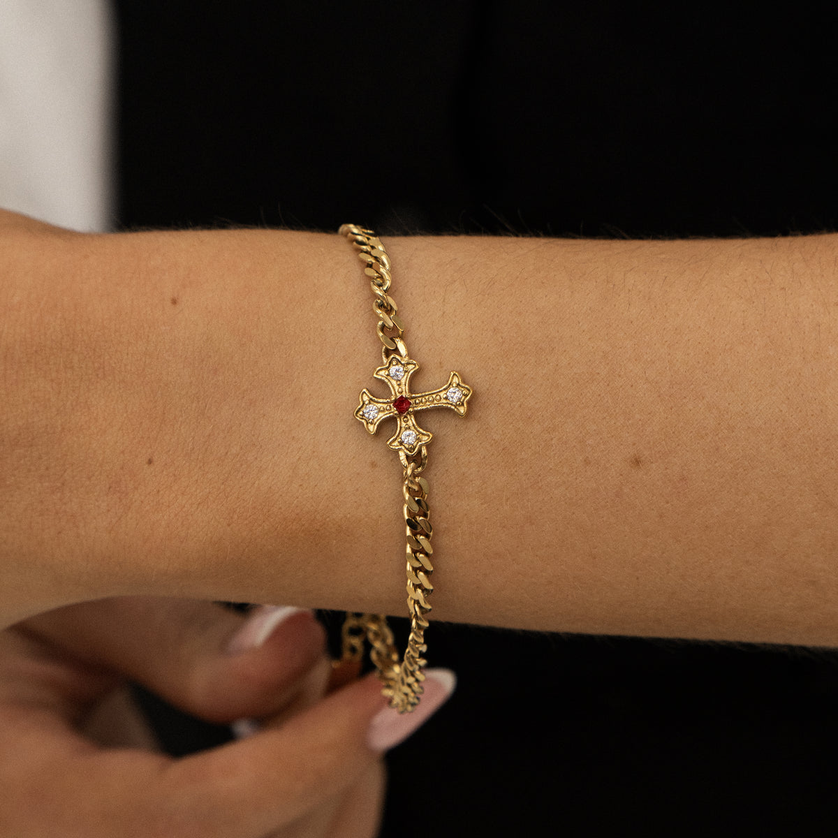 Faith bracelet - ruby