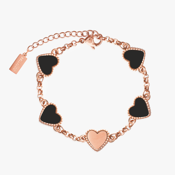 5 motif heart - rose gold